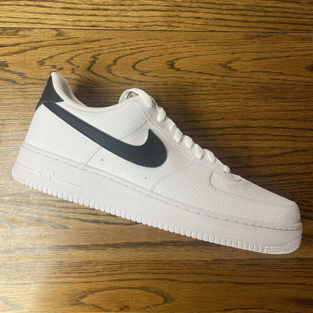 Nike Air Force 1 '07 Shoes White Black Men's Leather Shoes Size 16 NEW